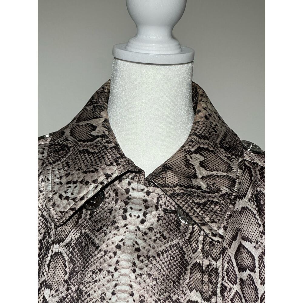 Via Spiga Python Print Trench Coat | Size Small - image 3